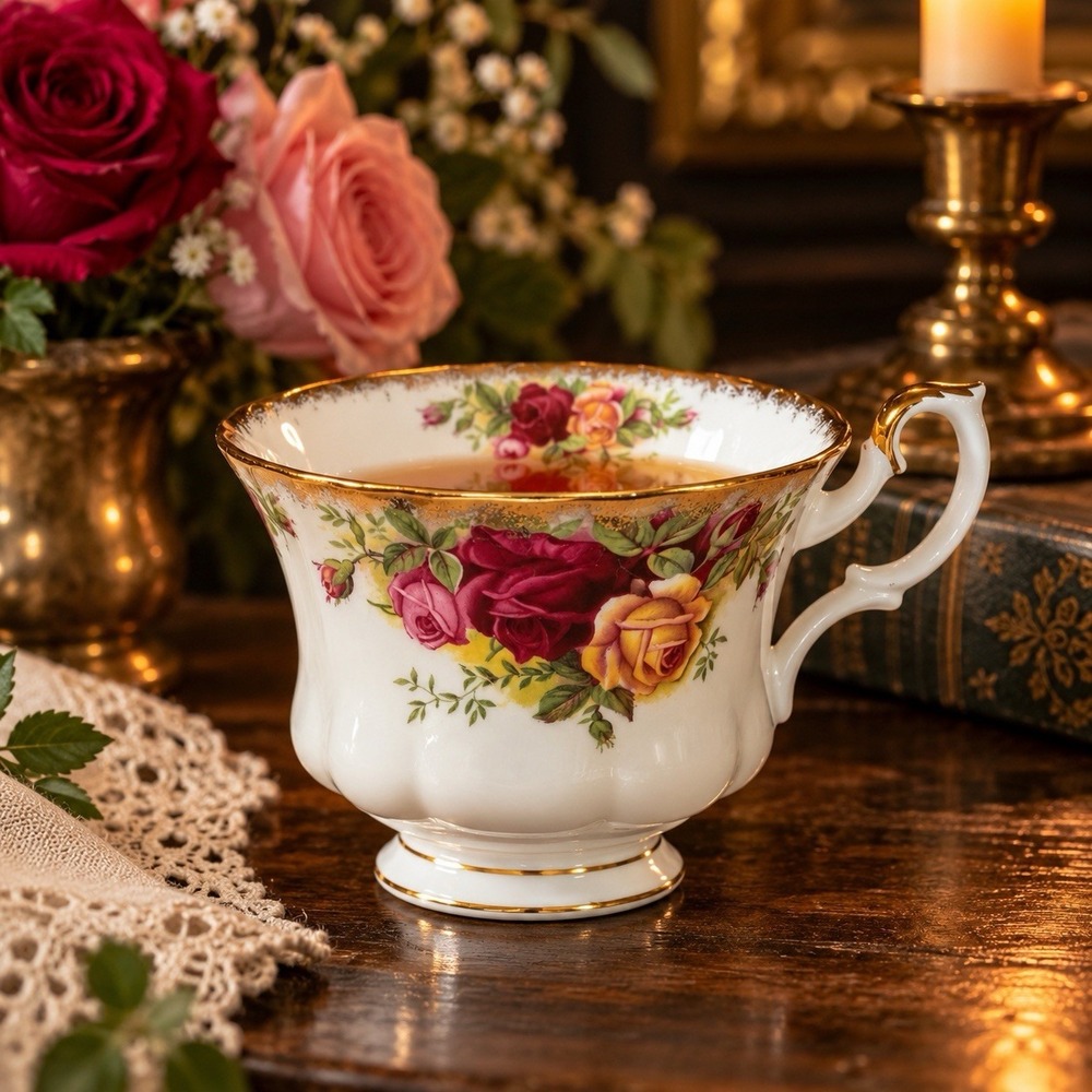 Royal Albert Old Country Roses Tea Cups Set of 6 Bone China England No Saucers